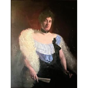 Portrait Of A Woman By E. Beringuier