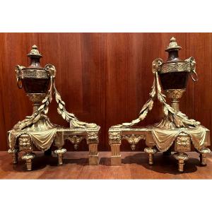 Pair Of Louis XVI Style Andirons