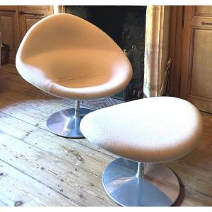 Pierre Paulin Armchair And Footrest
