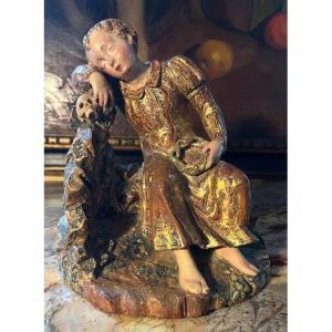 Infant Jesus In Polychrome Wood
