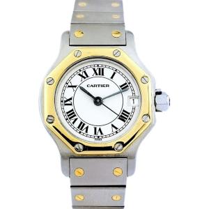 Cartier - Santos Octagonal - Gold And Steel - Quartz - Small Model (ladies)