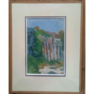 Florane (louis Blanchard, Dit) (1869-1939) "le Viaduc" Néris Les Bains?