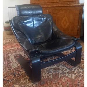 Ake Fribyter (1922-1998): Kroken Armchair In Multi Curved Wood, Nelo Sweden Publisher