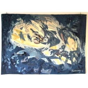 Alain Hieronimus “the Seagull And The Wave” Important Aubusson Tapestry, Raymond Picaud  