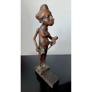  Bronze Tikar, Cameroon, Grassland Region, "woman With Child" 