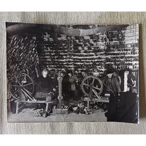 Robert Doisneau (1912 – 1994) Black And White Photograph Spinning Workshop Aubusson Tapestry