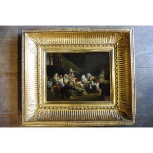 Oil  On Canvas From The Middle Of The 19  Century After Greuze