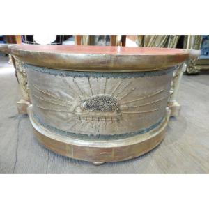 Base In Golden Wood 19 Century 