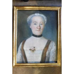 Pastel From The 18th Century, "portrait Of A Lady"