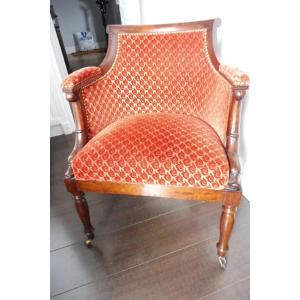 Empire Mahogany Dressing Table Armchair 