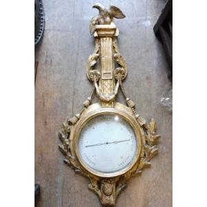 Louis XVI Golden Wood Barometer