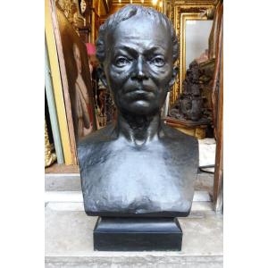 Important Bronze Bust Of A Man Signed Pierre Loison 