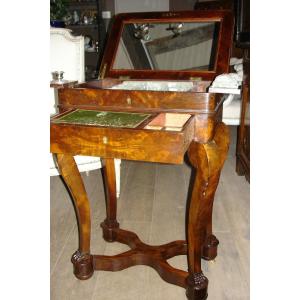 Restoration Period Mahogany Work Table 