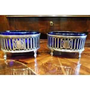 Pair Of Louis XVI Silver Salt Cellars 