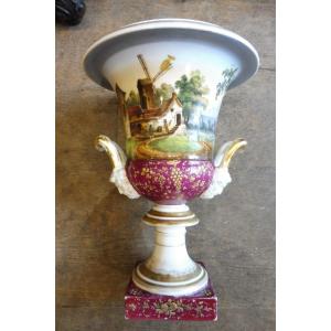 Medicis Vase In Paris Porcelain 19 Century  