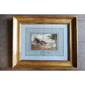 Gouache Signed Cicéri Dated 1834