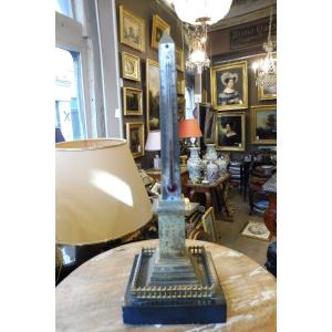 Obelisk Of Concorde In Gilded Bronze Forming A Thermometer 19th Century