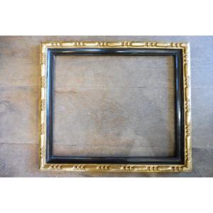 Louis XVI Carved, Gilded And Black Lacquered Softwood Frame