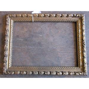 17th Century Rectangular Carved And Gilded Wooden Frame
