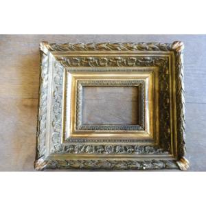 Rectangular Frame In Gilded Stucco , 19 Century