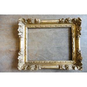 Louis XIV Rectangular Carved And Gilded Wooden Frame