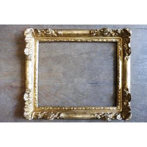 Louis XIV Rectangular Carved And Gilded Wooden Frame
