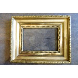 Rectangular Frame In Gilded Stucco, Second Empire