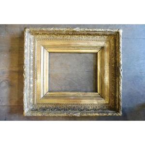 Rectangular Frame In Gilded Stucco, Second Empire