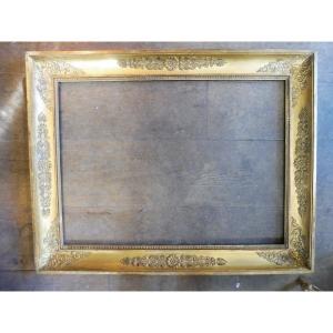 Rectangular Frame In Gilded Stucco Restoration