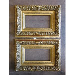 Pair Of Second Empire Gilded Stucco Frames