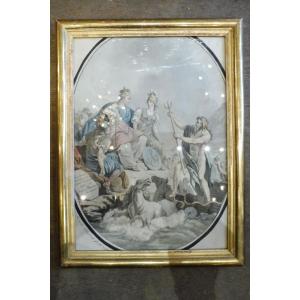 Mythological Watercolor Dated 1799