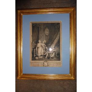 18th Century Engraving "le Petit Jour" By Launay