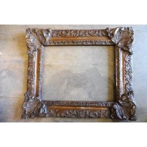 18th Century Rectangular Waxed Oak Wood Frame 
