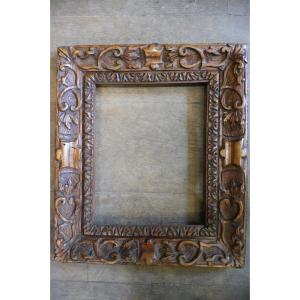 18th Century Carved Walnut Rectangular Frame