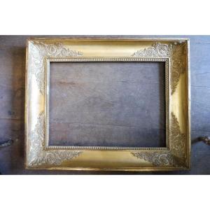 Rectangular Frame In Gilded Stucco Restoration
