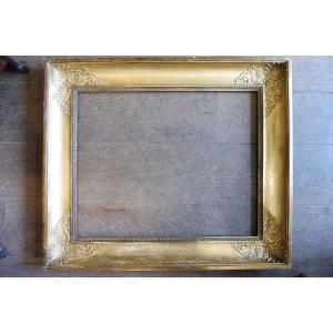 Rectangular Frame In Gilded Stucco Restoration