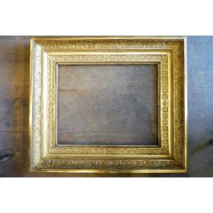Rectangular Frame In Gilded Stucco, Charles X Period