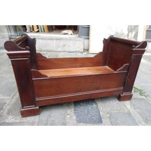 Walnut Doll's Bed, Louis Philippe Period