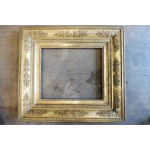 Rectangular Frame In Gilded Stucco Restoration