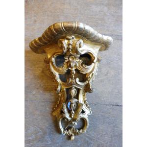 18th Century Style Gilded Stucco Wall Console 