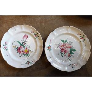 Pair Of 18th Century Strasbourg Earthenware Plates
