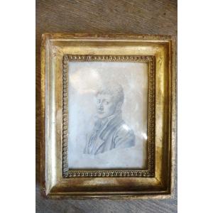 Pencil Drawing Signed Eh Langlois "self-portrait" 