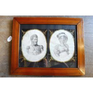 Pair Of Engraved Portraits "the Duke And Duchess Of Angoulême" 