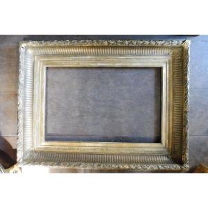 Rectangular Frame In Gilded Stucco From The Second Empire 