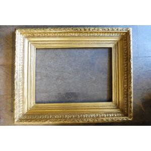 Rectangular Frame In Gilded Stucco From The Second Empire 