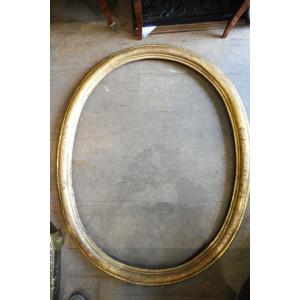 Oval Frame In Chiseled And Gilded Wood, Italy, Early 18th Century 