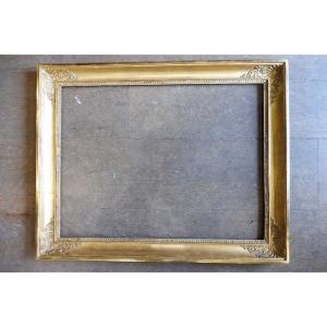 Rectangular Frame In Gilded Stucco Restoration 