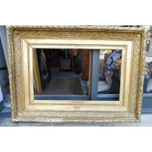 Important 19th Century Barbizon Frame In Gilded Stucco 