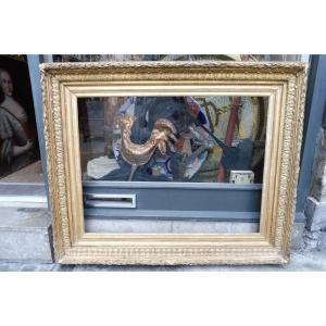 Important 19th Century Barbizon Frame In Gilded Stucco