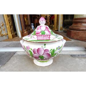 19th Century Lunéville Earthenware Soup Tureen By Keller And Guerin 